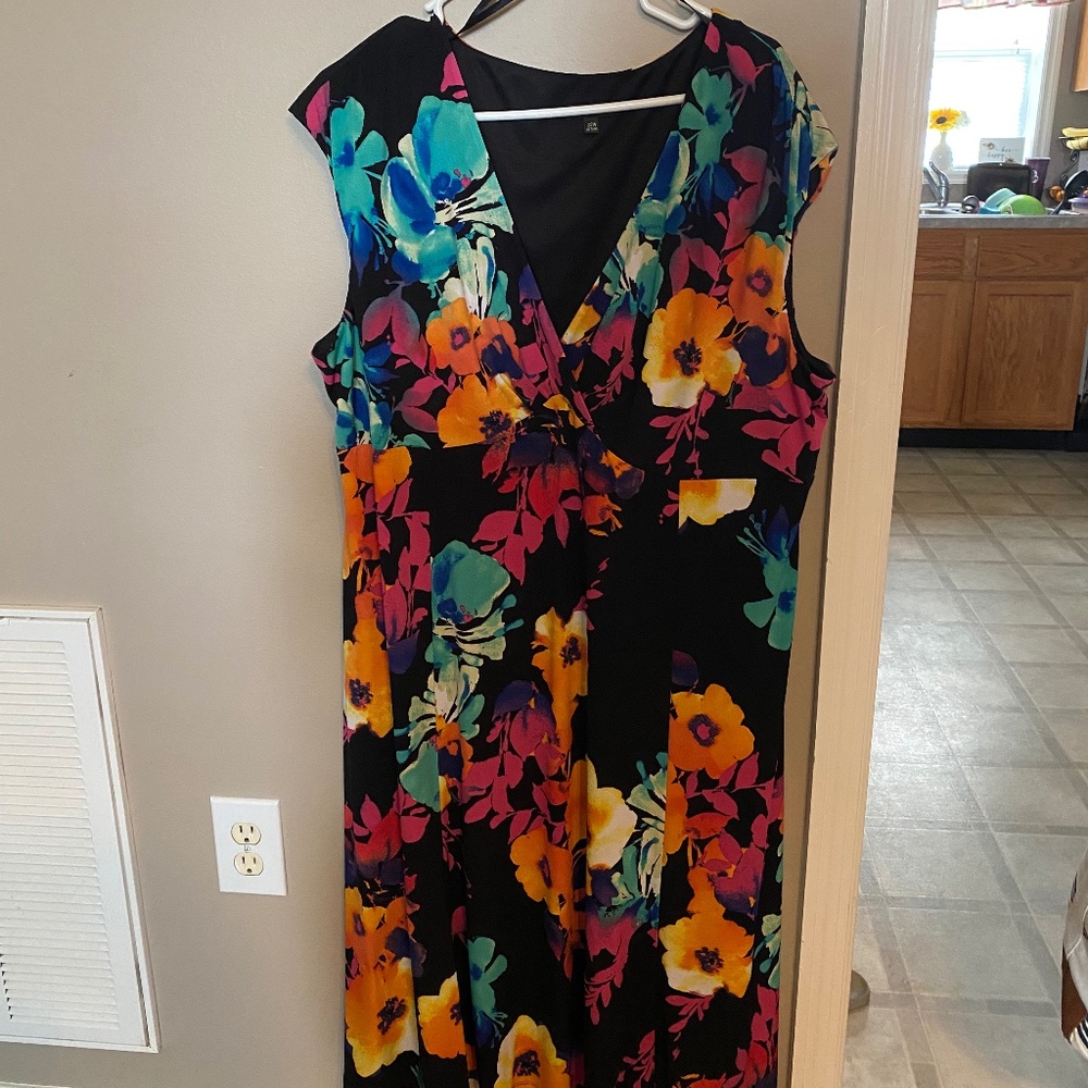 Plus size floral summer dress
